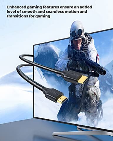 8K HDMI Cable, Ultra High Speed 48Gbps HDMI Code 3ft Supports to 4K@120Hz 8K@60Hz, Dynamic HDR, HDCP 2.2 & 2.3, eARC and Compatible with Roku TV, PS5, Blue-ray Player, RTX3080/3090 Graphics Cards,etc - Image 4