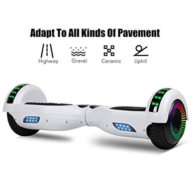 LIEAGLE Hoverboard, 6.5" Self Balancing Scooter Hover Board with Many Certified Wheels LED Lights for Kids Adults(A02 White) - Image 6