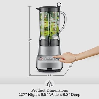 Breville BBL620SIL Fresh and Furious Blender, Silver - Image 6