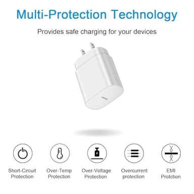 Type C Charger Fast Charging for iPhone 17 16 15,USB C Samsung Chargers Block 25W Super Fast Chargers for Samsung Galaxy S25/S24 S23 S22 S21/iPhone Air/17/17 Plus/17 Pro Max/16 Pro Max/15 Plus(White) - Image 4