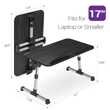 Nearpow Laptop Bed Tray Table, Adjustable Laptop Bed Stand, Portable Standing Table with Foldable Legs, Foldable Lap Tablet Table for Sofa Couch Floor - Medium Size - Image 6
