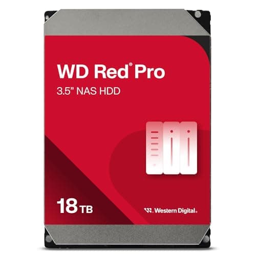 Western Digital 18TB WD Red Pro NAS Internal Hard Drive HDD - 7200 RPM, SATA 6 Gb/s, CMR, 512 MB Cache, 3.5" - WD181KFGX - Image 1