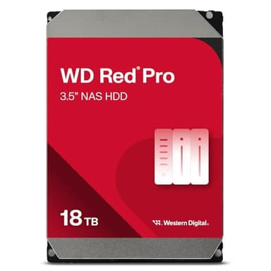 Western Digital 18TB WD Red Pro NAS Internal Hard Drive HDD - 7200 RPM, SATA 6 Gb/s, CMR, 512 MB Cache, 3.5" - WD181KFGX - Image 1