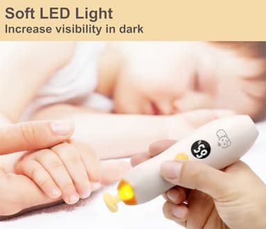 Rechargeable 22 in 1 Baby Nail Trimmer, Usage Labeled Case, 13 Extra Replacement Tools, Royal Angels Electric Nail File with LCD Display, Newborn Toddler Nail Care Clipper Kit (Rechargeable, Mango) - Image 3