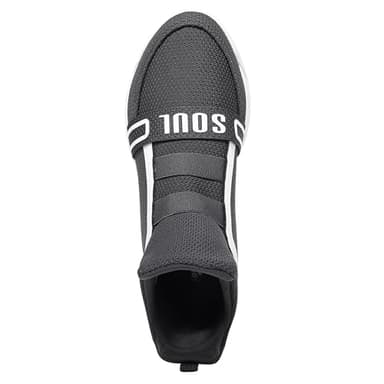 Soulsfeng White Grey High Top Sneakers for Men 6.5 Fashion Mesh Breathable Slip On Walking Shoes - Image 6