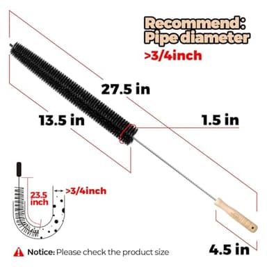 Holikme Dryer Vent Cleaner Kit 2 Pack - Household Cleaning Supplies 304 Stainless Steel Dryer Lint Brush Home Essentials for Lint Trap Dust Vacuum Brush - Image 5