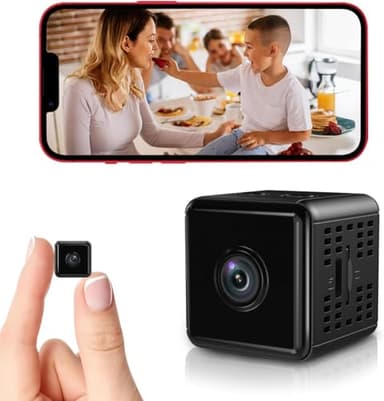enttgo Hidden Camera, 1080P HD WiFi Camera - Mini Nanny Spy Cam with Night Vision & Motion Detection - Indoor/Outdoor Wireless Security Cameras for Home, Car, Baby & Pet Monitoring(Black) - Image 1