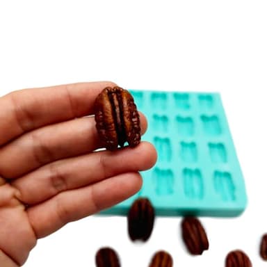Pecan silicone mold, Multi cavity pecan silicone molds wax melts molds, Realistic pecans silicone mold NS015 - Image 1