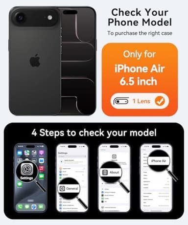 CANSHN Magnetic Compatible with iPhone Air Case(6.5 Inch), Upgraded [Full Camera Protection] [Compatible with Magsafe] [Translucent Matte] Shockproof Phone Cover for iPhone 17 Air Case,Ultramarine - Image 4