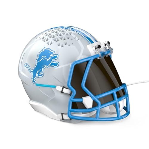NFL Echo Dot Bundle: Includes Echo Dot | Charcoal and Limited-Edition NFL Helmet Stand | Detroit Lions - Image 1