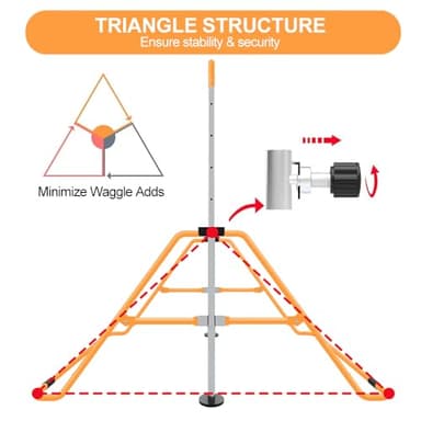 ZUETK Expandable Gymnastics Bar with Mat for Kids, Adjustable Height Junior Training Kip Bar, Folding Gymnastic Horizontal Bars Monkey Bar, Home Gym Equipment for Kid Gymnasts, Child, Girl, Boy - Image 7