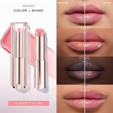 Lancôme Lip Idôle Squalane - 12 Butterglow Hydrating Lip Balm - Instant Shine & Lasting Hydration - 10 KEEP IT GLOWY (Sheer Pink) - Image 3