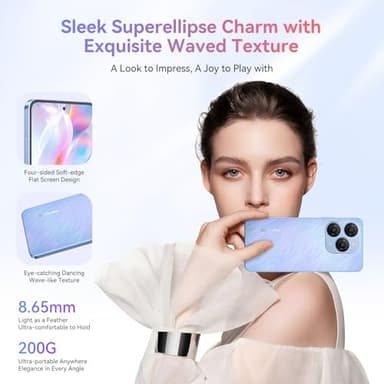 Blackview Shark 9 Unlocked Phones, 5G Smartphones 24GB+128GB/2TB, 50MP+8MP AI Camera, Octa-Core Android 14, 5000mAh/18W Cell Phone, 6.67" HD+, GPS/Fingerprint/Face ID Mobile Phones, Blue Celulares - Image 9