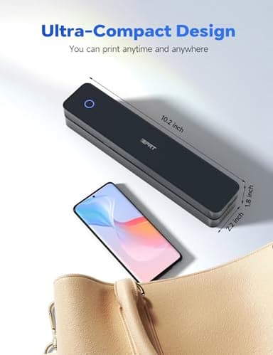 iDPRT MT610 Pro Portable Thermal Printer, 300DPI HD Mobile-Travel-Printers, Inkless-Wireless-Small-Printer for Home Use, Office, Vehicles, Bluetooth Printers Supports 8.5" x 11" US Letter&A4&A5 Size - Image 5