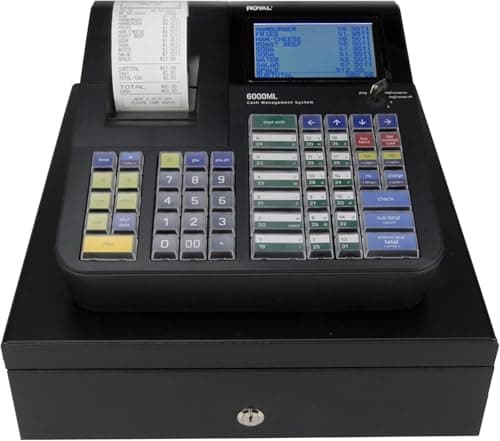 Royal - Electronic Cash Register, 6000ML, Advanced POS System for Businesses, Ideal for Retail & Small Businesses (Black) - Image 1