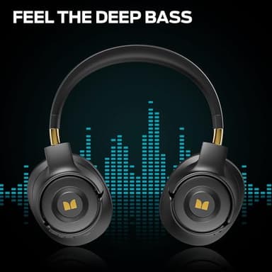 Monster Persona SE ANC Active Noise Cancelling Headphones, Over Ear Bluetooth Headphones Wireless, 60H Playtime, HiFi Stereo Audio, Deep Bass, Built-in Mic, Memory Foam Ear Cups for Home (Black) - Image 7