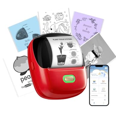 ORGSTA Sticker Printer PrintPods Mini Printer Bluetooth Portable Sticker Maker with 1 Roll Paper Thermal Inkless Label Maker Machine Impresora Portátil Instant Print for Notes, Journal, DIY, Gift - Image 1