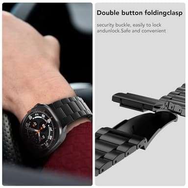 Band Compatible with Samsung Galaxy Watch Ultra 47mm(2025/2024),Metal Stainless Steel Bands Strap Men Women,NOT for Galaxy Watch 8 7 6 5 4 Band 40mm 44mm 45mm/Watch 8 6 4 Classic 42mm 46mm 43mm 47mm - Image 5