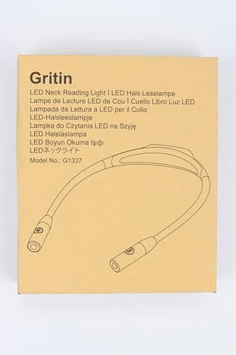Gritin LED Neck Reading Light,Book Light for Reading in Bed-Eye Caring 3 Colors, Dimmable Brightness, Bendable Arms, 80+Hrs Runtime, Neck Round Design, Comfortable &Lightweight for Crafting, Knitting - Image 9