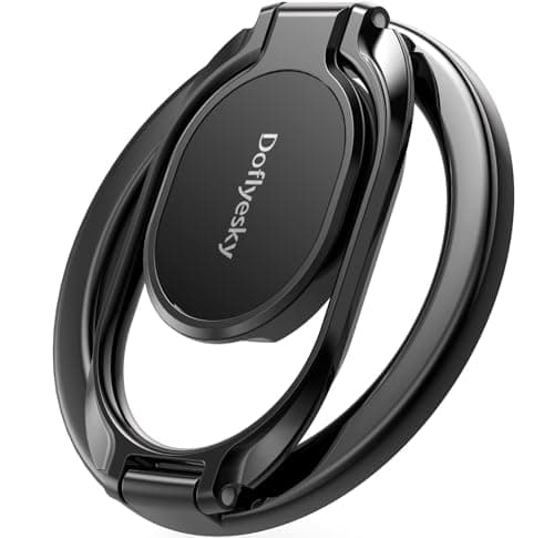 Doflyesky Magnetic Phone Ring Holder for iPhone, Double Adjustable Gym Phone Grip Holder and Stand Removable for Magsafe Case, iPhone 16 15 Pro Max Plus SE, Compatible with Magnetic Car Mount - Image 1
