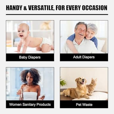 USBOO Diaper Disposal Bags - 20 Refill Rolls/300 Pack Baby Poop Bag with Dispenser | Tropical Fruit Scented | Leak Proof & Trash Bags for Diapers | Baby Essentials - Image 9