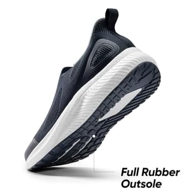 ALLSWIFIT Men's Hands-Free Slip On Walking Shoes Laceless Comfortable Tennis Sneakers,Size 12,Navy,SARR016M - Image 3