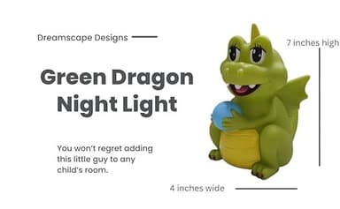 Dragon Baby Nightlight: 7 Colors, Touch & Remote Control, Sturdy Nursery Light for Baby and Toddler - Ideal Animal Night Light for Girls and Boys. - Image 8