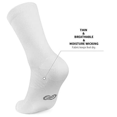 PAPLUS Compression Athletic Crew Socks (6 Pairs) for Men & Women - Image 4