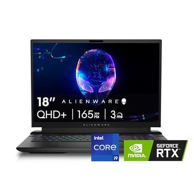 Alienware M18 R2 Gaming Laptop - 18 QHD+ 165Hz 3ms Display, Intel Core i9-14900HX, 32GB DDR5 RAM, 1TB SSD, NVIDIA GeForce RTX 4080 12 GB GDDR6, Windows 11 Home, Onsite Service - Dark Metallic Moon - Image 1