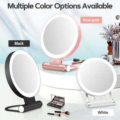 B Beauty Planet Magnifying Mirror with Light 30X, Double-Sided 1X/ 30X Magnifying Makeup Mirror with Tweezer, 2000mAh 3 Colour Modes with Adjustable Brightness,Foldable Travel Mirror(9" L x 7" W) - Image 3