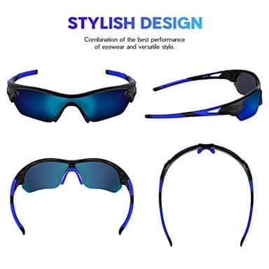 BEACOOL Polarized Sports Sunglasses for Men Women Youth Baseball Cycling Running Driving Fishing Golf Motorcycle TAC Glasses - Image 2