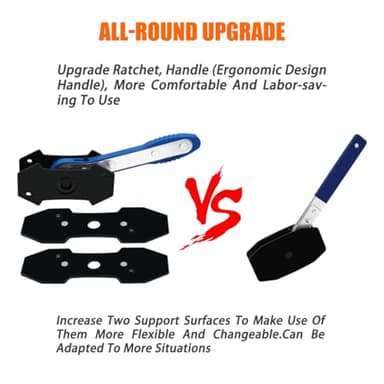 IRmm Brake Caliper Compression Tool, Brake Caliper Tool with 360 Degree Swing Ratchets, Caliper Piston Compressor Tool with 2PCS Steel Plates, Brake Caliper Press Tool with Brake Caliper Hooks, Blue - Image 6