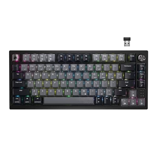 Corsair K65 Plus Wireless 75% RGB Mechanical Gaming Keyboard – Pre-Lubricated MLX Red Linear Switches – PBT Dye-Sub Keycaps – PC, Mac, PS5, PS4, Xbox, iPad – QWERTY NA – Black/Gray - Image 1