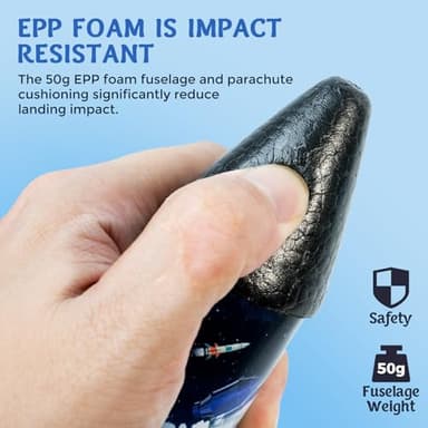 Rocket Launcher for Kids -200 Feet of Flight Altitude, Auto Electric Rocket Toys with Safe Parachute, Outdoor Summer Yard Toys Christmas Birthday Gifts for Boys & Girls Age 6 7 9 10 12 8-13 Years Old - Image 5