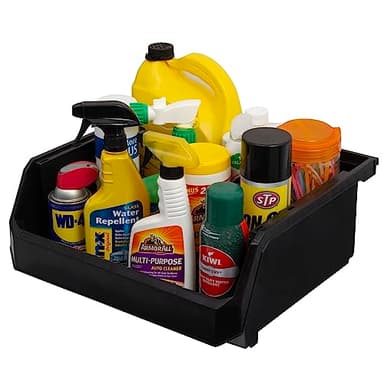 ReadySpace Plastic Containers for Organizing and Storage Bins for Closet, Kitchen, Office, Garage or Pantry Organization, Stackable Bins, Extra Large (14.8" x 16.5" x 7"), 4-Pack, Black - Image 4