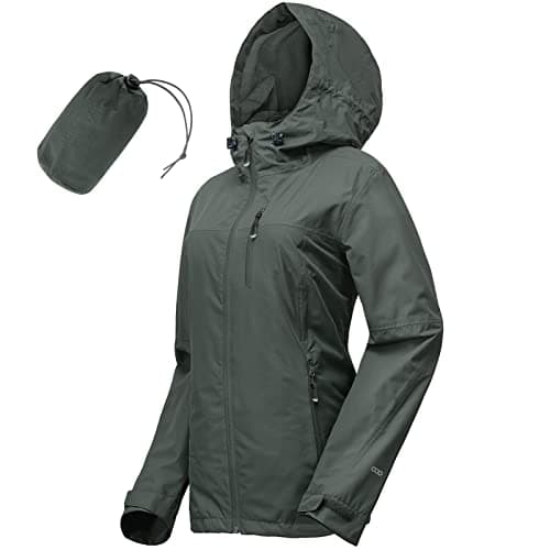 33,000ft Packable Rain Jacket Women Lightweight Waterproof Raincoat with Hood Cycling Bike Jacket Windbreaker - Image 1