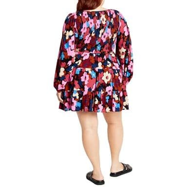 City Chic Women's Plus Size Jemma Mini Print Dress, Sugar Coated - Image 2
