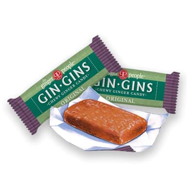 GIN GINS Original Ginger Chews – 100% Natural Candy by The Ginger People – Individually Wrapped Healthy Treats - Made with the Fresh Rhizome – Original Flavor – 3oz Bag – Pack of 8 - Image 5