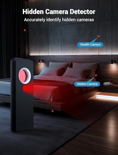 Ｓｍｈａｗｋ smhawk Hidden Camera Detector - 2025 Camera Detector, Bug Detector, GPS Tracker Detector, spy Camera, Listening Device Detector for Hotels, Home, Office, 6 Levels Sensitivity,4 Modes - Image 4