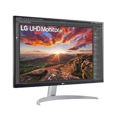 LG 27UP600-W 27-inch Ultrafine 4K UHD (3840x2160) IPS Computer Monitor, AMD FreeSync, VESA DisplayHDR 400, Reader Mode, Flicker Safe, HDMI, DisplayPort, White - Image 2