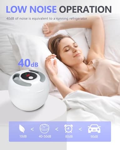 Dental Ultrasonic Retainer Cleaner Machine 45kHz, UV Denture Cleaner with 4 Modes Digital Timer, Portable 200ML UltraSonic Cleaning Pod for Night Mouth Guard, Aligner, Braces, Jewelry and More-White - Image 5