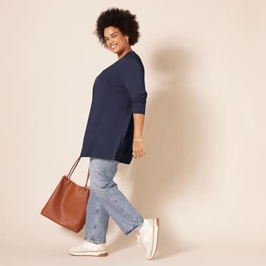 Amazon Essentials Women's Lightweight Open-Front Cardigan Sweater (Available in Plus Size), Navy, 6X - Image 8