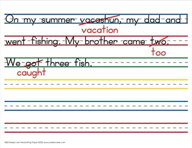 Barker Creek Raised Line Handwriting Paper 12-Pack, Use Sight and Touch to Strengthen Handwriting Skills with Color-Coded Raised Rules, 8.5" x 11", 600 Sheets (5503-12) - Image 5