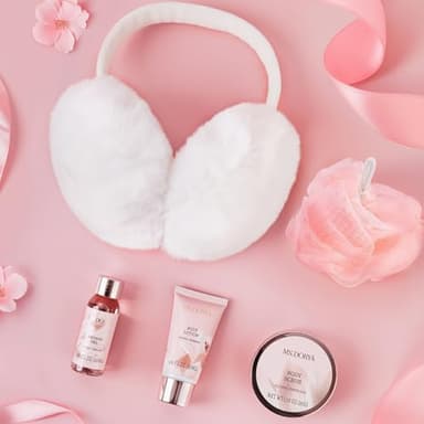 Birthday Gifts for Women Mom, Spa Gift Baskets for Her Wife,- 5 Pcs Relaxing Self Care Gifts Set with Body Lotion & Plush Earmuffs, Ideal Mothers Day Christmas Gifts for Women, Wife, Mom, Girlfriend - Image 6