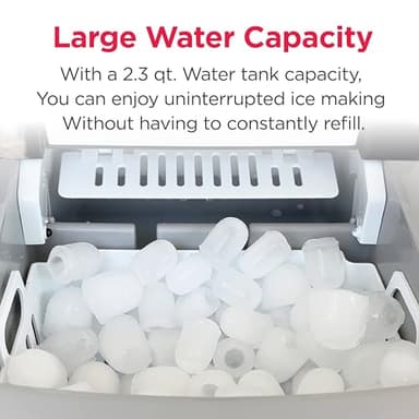 Frigidaire 26 Lbs per Day Portable Compact Maker, Ice Making Machine, Stainless, Medium - Image 4