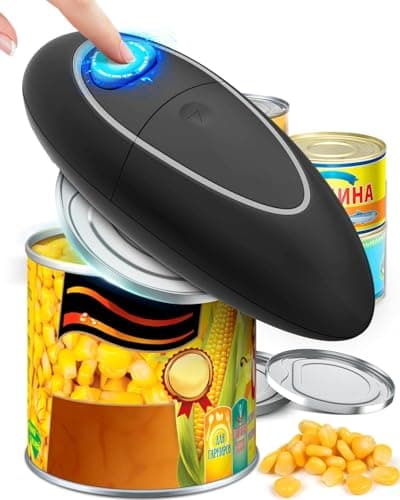 One Touch Electric Can Opener Fits Almost All Can Sizes for Seniors with Arthritis, Hand Held Battery Operated Can Opener with Smooth Edge, Food Safe Kitchen Gadgets Automatic Can Opener for Kitchen - Image 1