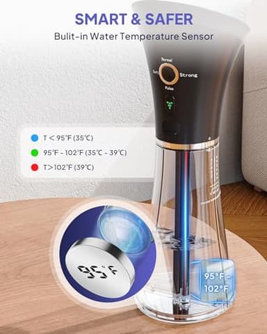 KAUGIC Upgraded Ear Wax Removal with One-Piece Waste Tank, Safe Cleaner with Water Temperature Sensor, Effective Ear Irrigation Kit & USB-A to C Cable, IPX7, Black - Image 3