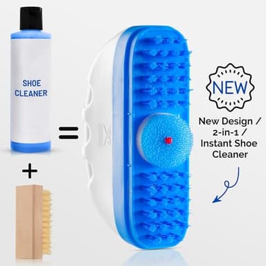 FULEEAN Water-free Shoe Cleaner Kit,100ML Shoe Clean Kit with Brushes & Towel,Instant White Shoe Sneaker Cleaner. - Image 3