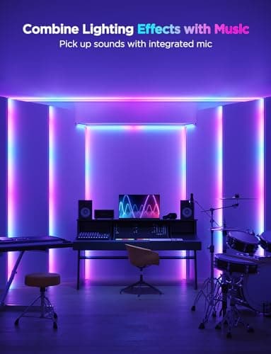 Govee RGBIC LED Strip Lights 32.8ft with Covers, Smart Lights Work with Alexa and Google Assistant, LED Diffuser Channel with LED Lights for Bedroom, Skirting Lines, Studio, Cabinet - Image 9