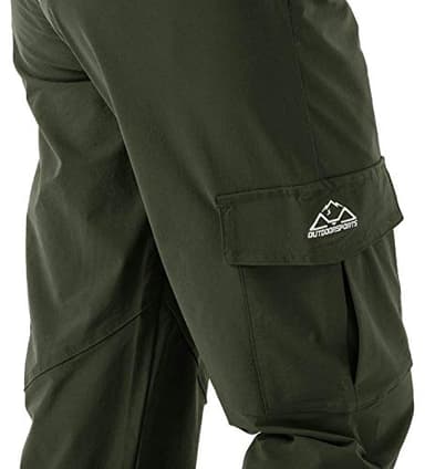 Rdruko Women's Outdoor Quick Dry Hiking Pants Lightweight Waterproof Climbing Travel Pants with Zipper Pockets Green Small - Image 4